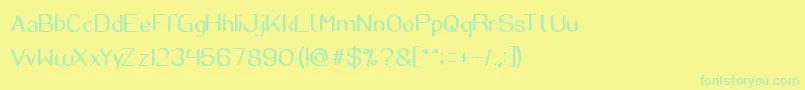 SuperCreative Font – Green Fonts on Yellow Background