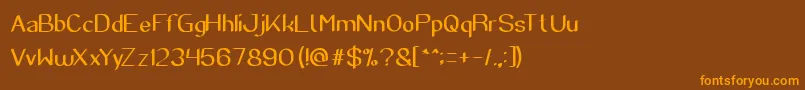 SuperCreative Font – Orange Fonts on Brown Background