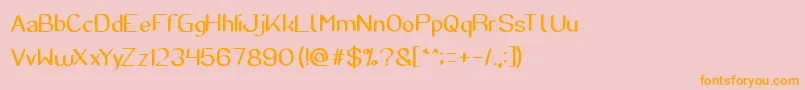 SuperCreative Font – Orange Fonts on Pink Background