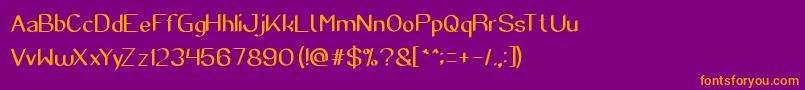 SuperCreative Font – Orange Fonts on Purple Background