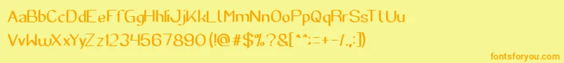 SuperCreative Font – Orange Fonts on Yellow Background