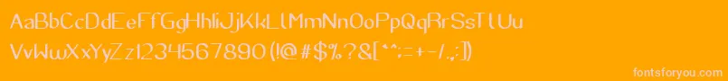 SuperCreative Font – Pink Fonts on Orange Background