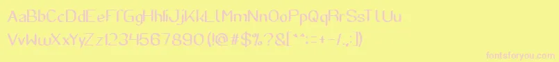 SuperCreative Font – Pink Fonts on Yellow Background