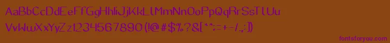 SuperCreative Font – Purple Fonts on Brown Background