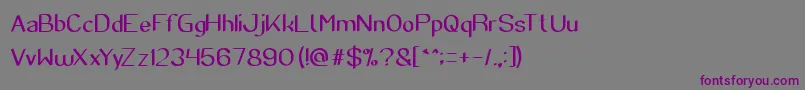 SuperCreative Font – Purple Fonts on Gray Background