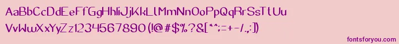 SuperCreative Font – Purple Fonts on Pink Background