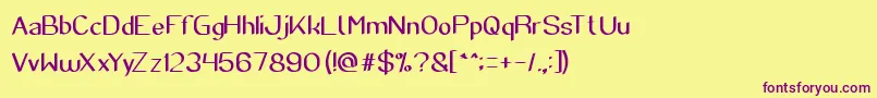 SuperCreative Font – Purple Fonts on Yellow Background