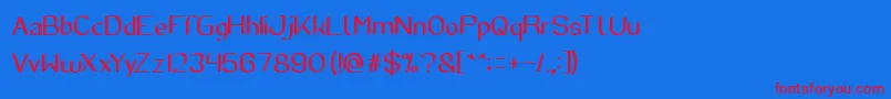 SuperCreative Font – Red Fonts on Blue Background