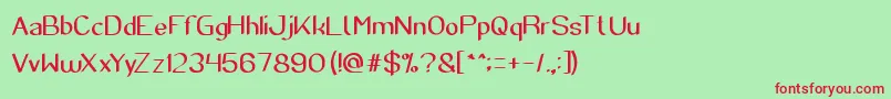 SuperCreative Font – Red Fonts on Green Background