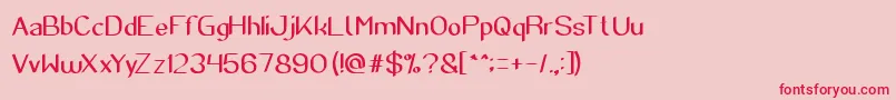 SuperCreative Font – Red Fonts on Pink Background