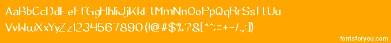 SuperCreative Font – White Fonts on Orange Background