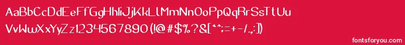 SuperCreative Font – White Fonts on Red Background