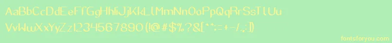 SuperCreative Font – Yellow Fonts on Green Background