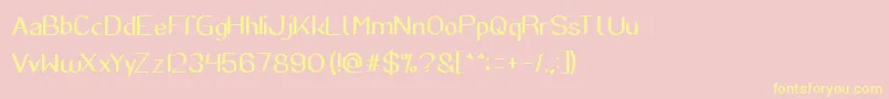 SuperCreative Font – Yellow Fonts on Pink Background