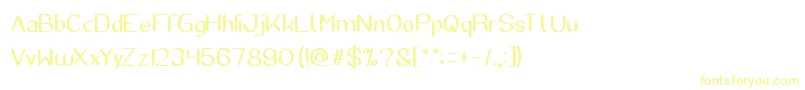 SuperCreative Font – Yellow Fonts on White Background