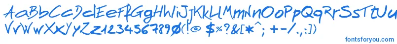 AndnowHandwrite Font – Blue Fonts on White Background