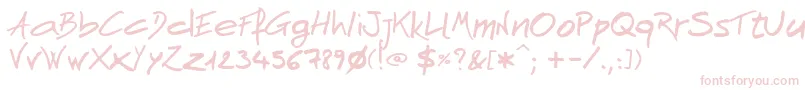 AndnowHandwrite Font – Pink Fonts on White Background