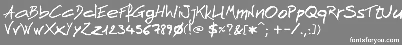 AndnowHandwrite Font – White Fonts on Gray Background
