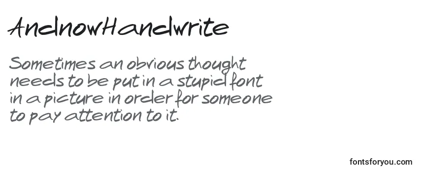 Review of the AndnowHandwrite Font