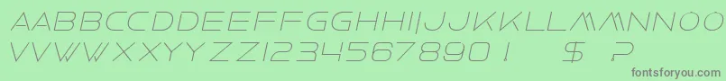 FaxineSkyBolditalic Font – Gray Fonts on Green Background