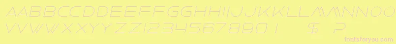 FaxineSkyBolditalic Font – Pink Fonts on Yellow Background