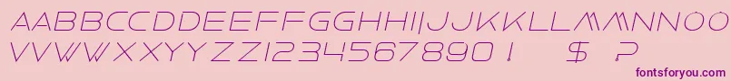 FaxineSkyBolditalic Font – Purple Fonts on Pink Background