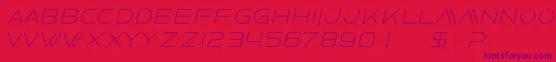 FaxineSkyBolditalic Font – Purple Fonts on Red Background