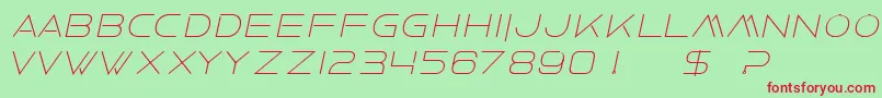 FaxineSkyBolditalic Font – Red Fonts on Green Background