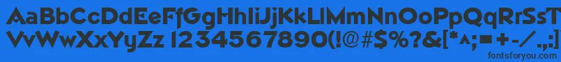 NapolilhBold Font – Black Fonts on Blue Background