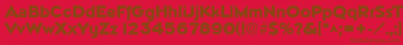 NapolilhBold Font – Brown Fonts on Red Background
