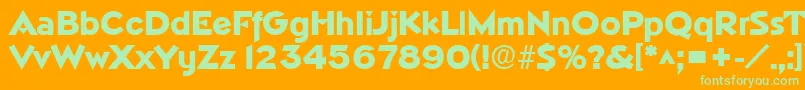 NapolilhBold Font – Green Fonts on Orange Background