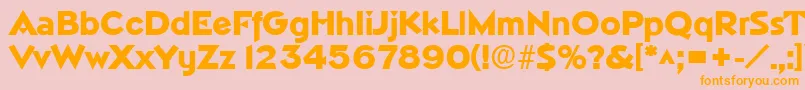NapolilhBold Font – Orange Fonts on Pink Background