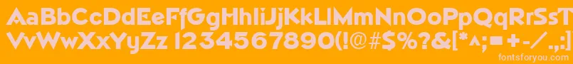 NapolilhBold Font – Pink Fonts on Orange Background