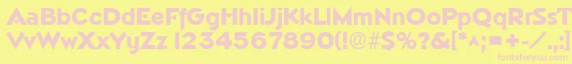 NapolilhBold Font – Pink Fonts on Yellow Background