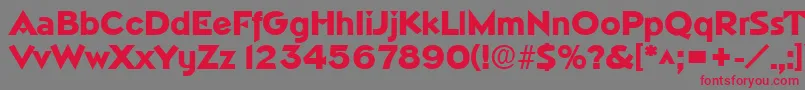 NapolilhBold Font – Red Fonts on Gray Background