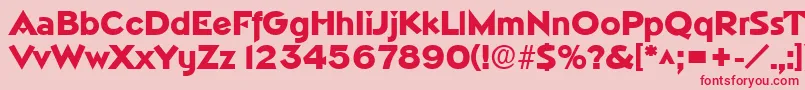 NapolilhBold Font – Red Fonts on Pink Background