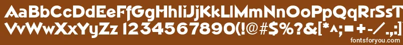 フォントNapolilhBold – 茶色の背景に白い文字