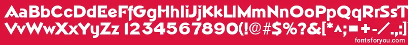 NapolilhBold Font – White Fonts on Red Background