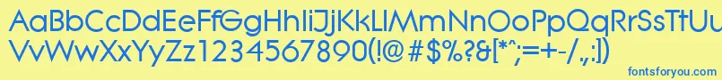 LiteraserialBold Font – Blue Fonts on Yellow Background