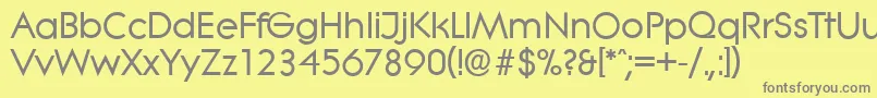 LiteraserialBold Font – Gray Fonts on Yellow Background