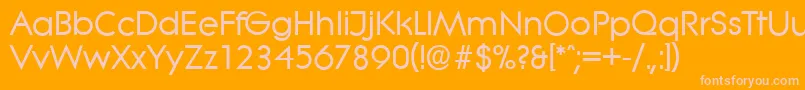 Police LiteraserialBold – polices roses sur fond orange