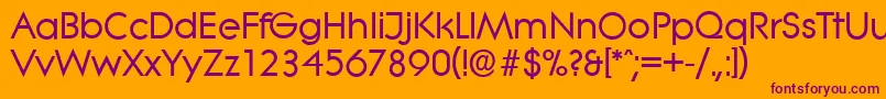 LiteraserialBold Font – Purple Fonts on Orange Background