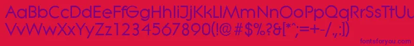 LiteraserialBold Font – Purple Fonts on Red Background