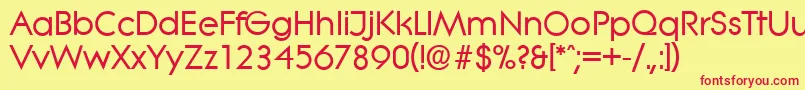 LiteraserialBold Font – Red Fonts on Yellow Background