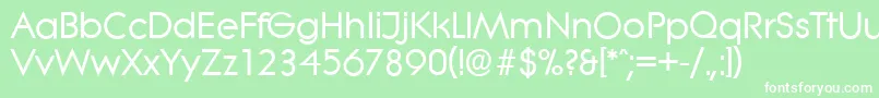 LiteraserialBold Font – White Fonts on Green Background