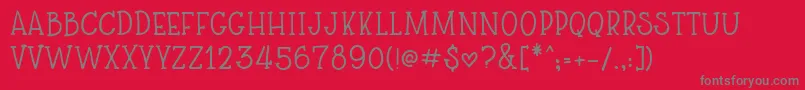 BlueshireRegular Font – Gray Fonts on Red Background