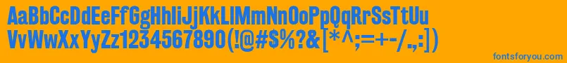 RakeslyBd Font – Blue Fonts on Orange Background