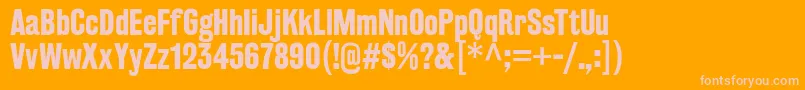 RakeslyBd Font – Pink Fonts on Orange Background