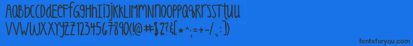 Шрифт Kgluckoftheirish – чёрные шрифты на синем фоне