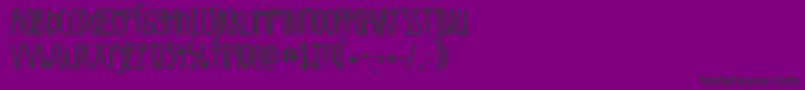 フォントKgluckoftheirish – 紫の背景に黒い文字